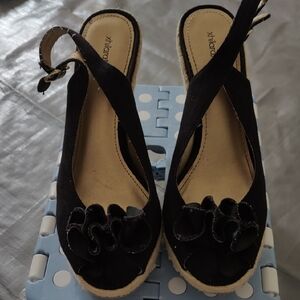 Xhilaration Black Espadrille Sandals